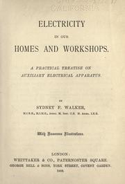 Cover of: Electricity in our homes and workshops. by Sydney Ferris Walker