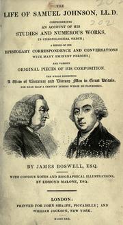 Cover of: The life of Samuel Johnson, LL. D. by James Boswell