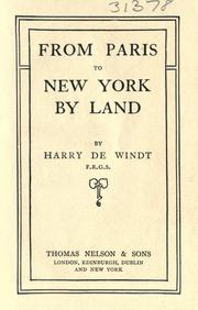 Cover of: From Paris to New York by land