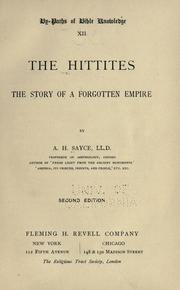 Cover of: The Hittites: the story of a forgotten empire.
