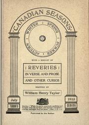 Cover of: Canadian seasons by William Henry Taylor