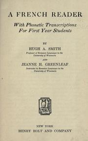 Cover of: A French reader by Hugh A. Smith
