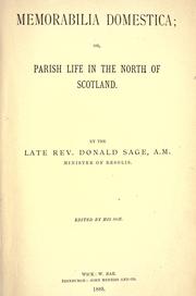 Cover of: Memorabilia domestica: or, Parish life in the North of Scotland