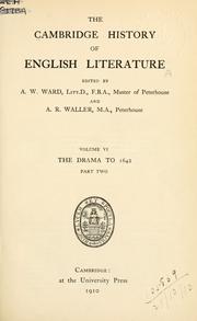 Cover of: The Cambridge history of English literature.: Edited by A. W. Ward and A. R. Waller.