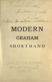 Cover of: Modern Graham shorthand.