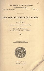 Cover of: The marine fishes of Panama.