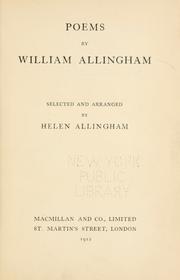 Cover of: Poems by William Allingham