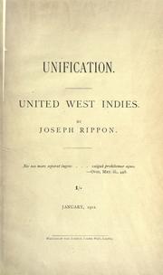 Cover of: Unification by Joseph Rippon