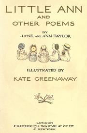 Cover of: Little Ann and other poems by Jane Taylor