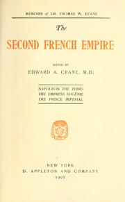 Cover of: Memoirs of Dr. Thomas W. Evans by Thomas Wiltberger Evans