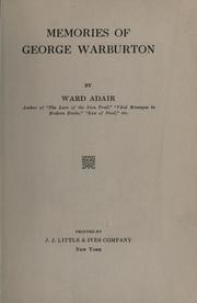 Memories of George Warburton by Ward William Adair
