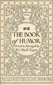 Cover of: The book of humor by Eva March Tappan