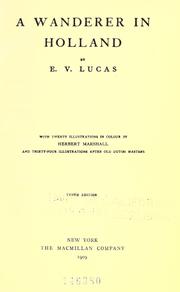 Cover of: A  wanderer in Holland by E. V. Lucas