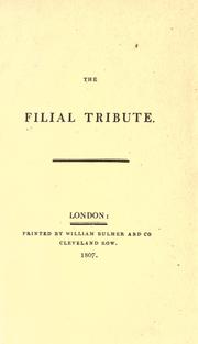 Cover of: The filial tribute. by George Hardinge