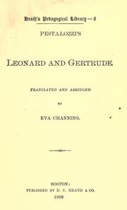 Cover of: Leonard and Gertrude.