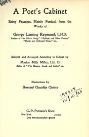 Cover of: A poet's cabinet by George Lansing Raymond