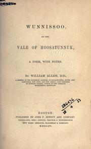 Cover of: Wunnissoo by Allen, William, Allen, William