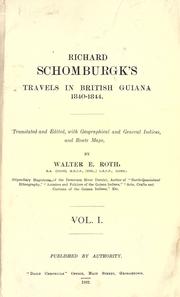 Reisen in Britisch-Guiana in den Jahren 1840-1844. by Moritz Richard Schomburgk, Walter E. 1861?-1933 Roth
