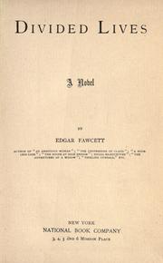 Cover of: Divided lives by Edgar Fawcett
