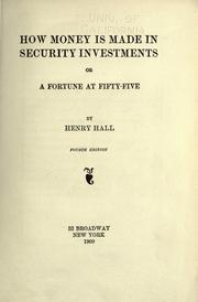 Cover of: How money is made in security investments