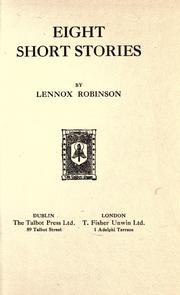 Cover of: Eight short stories. by Lennox Robinson