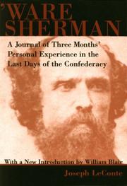Cover of: 'Ware Sherman: a journal of three months' personal experience in the last days of the Confederacy