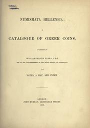 Cover of: Numismata hellenica: a catalogue of Greek coins; with notes, a map, and index.