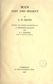 Cover of: Man, past and present by Augustus Henry Keane
