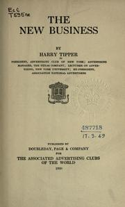 Cover of: The new business by Tipper, Harry, Tipper, Harry