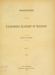Cover of: Proceedings of the California Academy of Sciences, 4th series. by California Academy of Sciences.