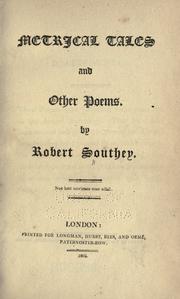 Cover of: Metrical tales and other poems ... by Robert Southey