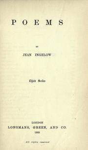 Cover of: Poems by Jean Ingelow