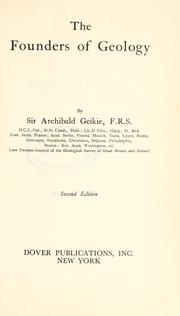 The founders of geology by Archibald Geikie