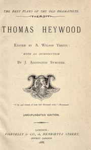 Cover of: Thomas Heywood by Thomas Heywood