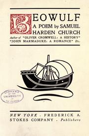 Cover of: Beowulf; a poem by Samuel Harden Church