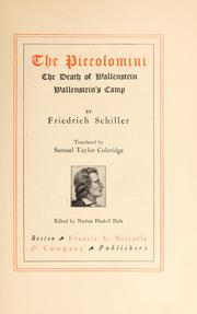 Cover of: The piccolomini by Friedrich Schiller