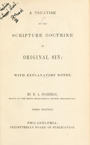 Cover of: A treatise of the Scripture doctrine of original sin: with explanatory notes.