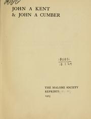 Cover of: John a Kent & John a Cumber. by Anthony Munday