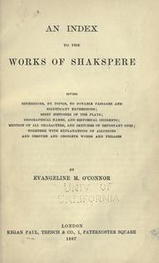 Cover of: An index to the works of Shakspere by Evangeline Maria Johnson O'Connor