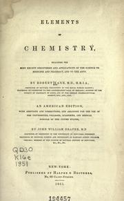 Cover of: Elements of chemistry by Kane, Robert