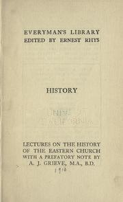 Cover of: Lectures on the history of the Eastern church by Arthur Penrhyn Stanley