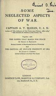 Cover of: Some neglected aspects of war by Alfred Thayer Mahan