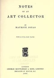 Cover of: Notes of an art collector