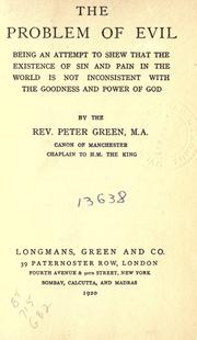 Cover of: The problem of evil by Green, Peter