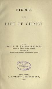 Cover of: Studies in the life of Christ