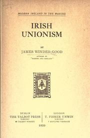 Irish unionism by James Winder Good