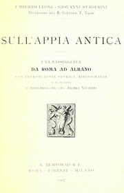 Cover of: Sull'Appia antica: una passeggiata da Roma ad Albano