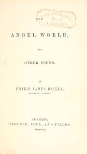 Cover of: The angel world, and other poems.