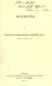 Cover of: Sermons by Thomas Thellusson Carter