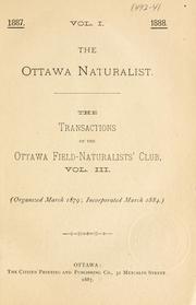 Cover of: The Ottawa naturalist by 